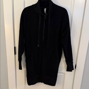 Athleta Black Long Sleeve sweatshirt Pullover Dress